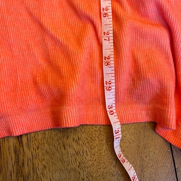 Easel Oversized Ribbed V-Neck T-shirt Sundress- Pink and Orange- Size S - Picture 10 of 12